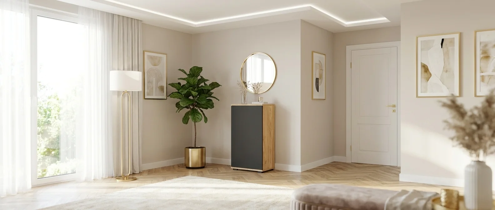 Komoda NEX-ONE 60×30×81.6 cm wysoka jakość D1N1 OLEJOWANY DRZWI-CZARNY