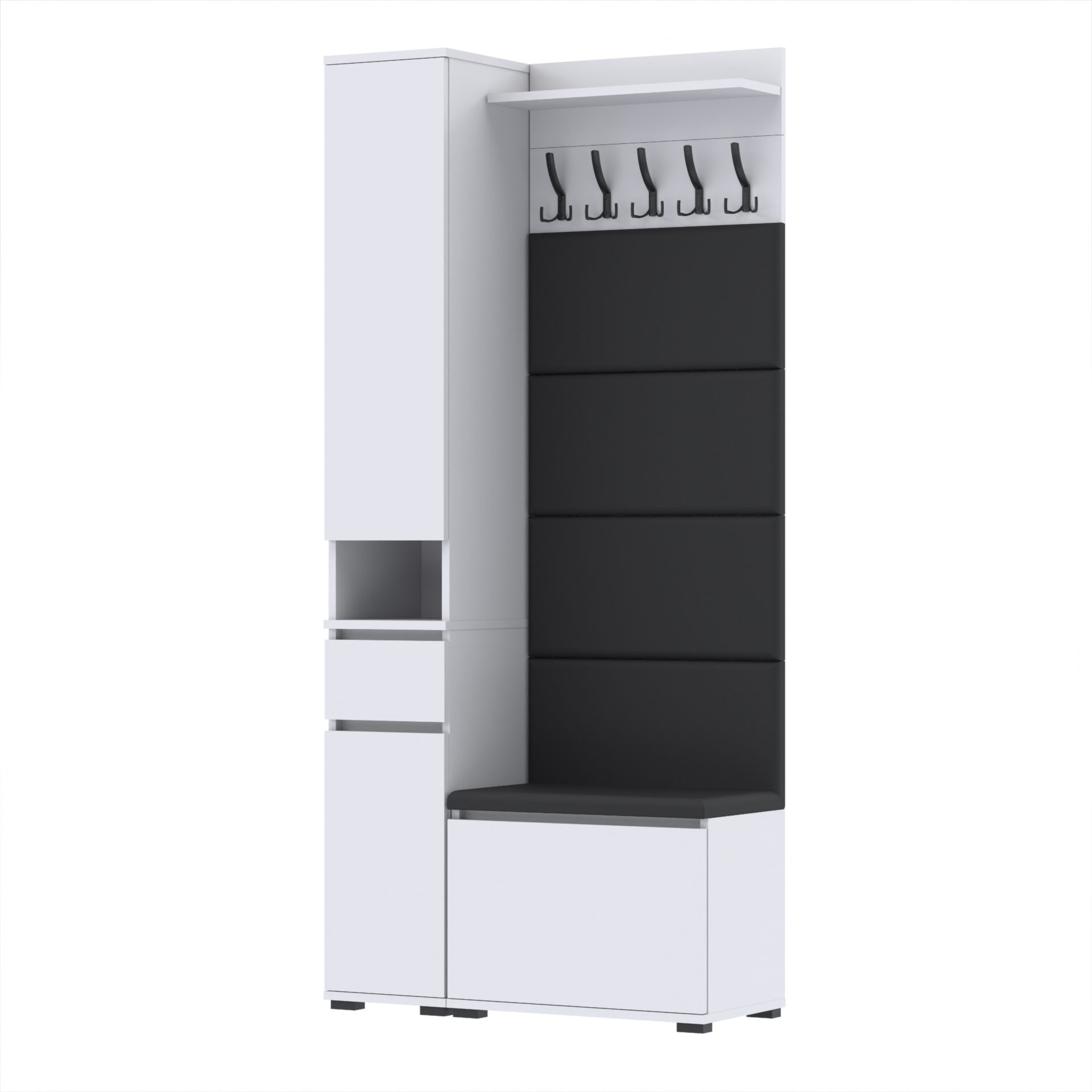 Garderoba F2 90x30cm WP60 SUPRA30 VB60 4 Panele D1 N1 BIALY Szybka wysyłka