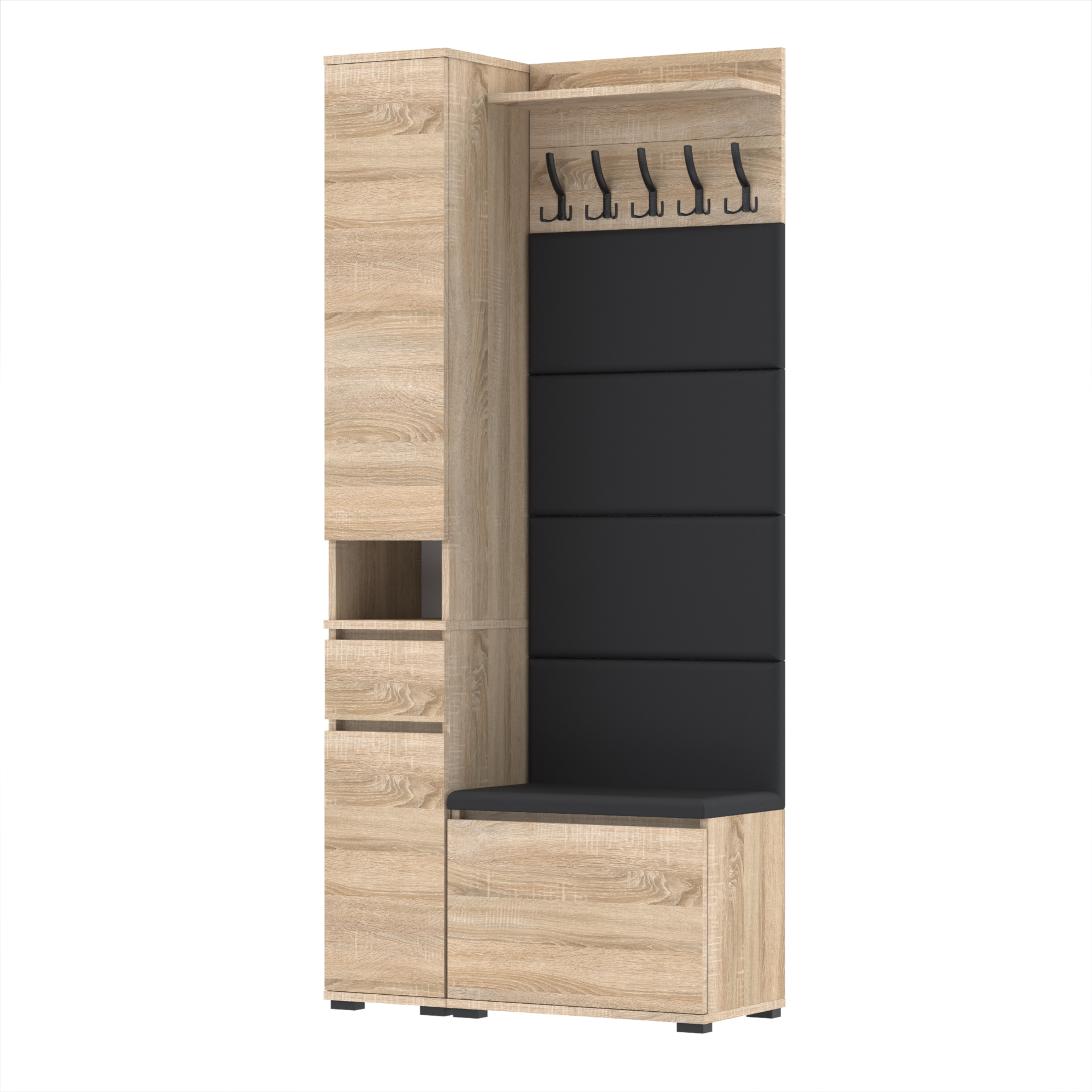 Garderoba F2 90x30cm WP60 SUPRA30 VB60 4 Panele D1 N1 SONOMA Szybka wysyłka