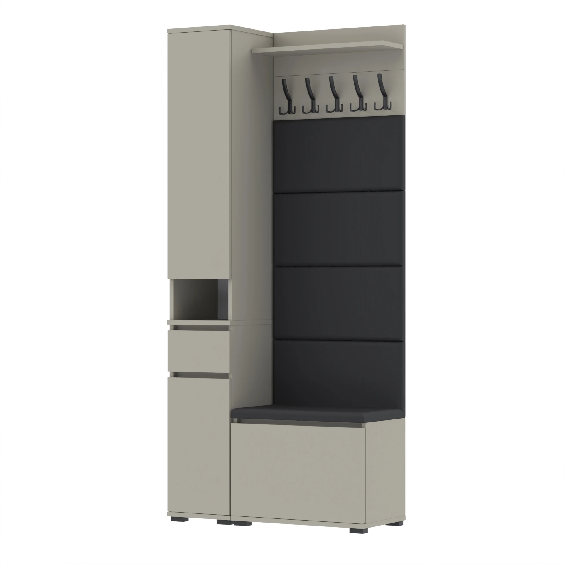 Garderoba F2 90x36cm WP60 SUPRA30 VB60 4 Panele D1 N1 KASZMIR
