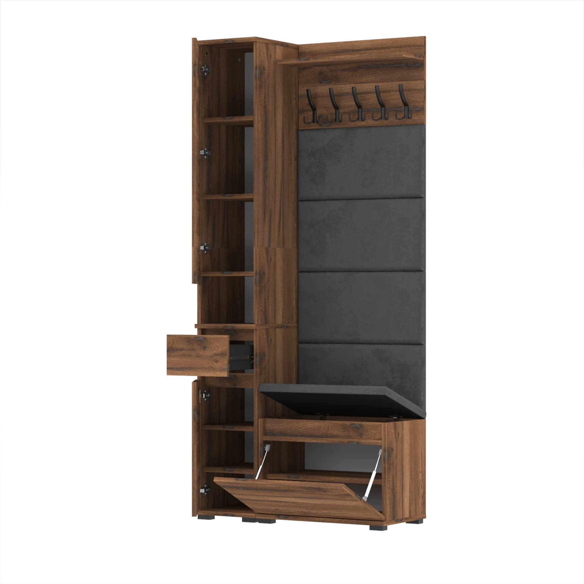 Garderoba F2 90x36cm WP60 SUPRA30 VB60 4 Panele D1 N1 ESTANA