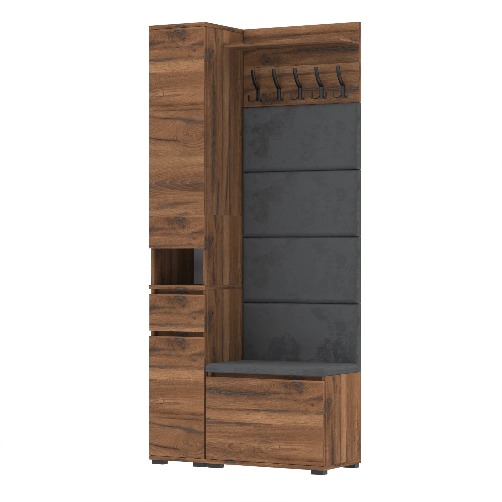 Garderoba F2 90x36cm WP60 SUPRA30 VB60 4 Panele D1 N1 ESTANA