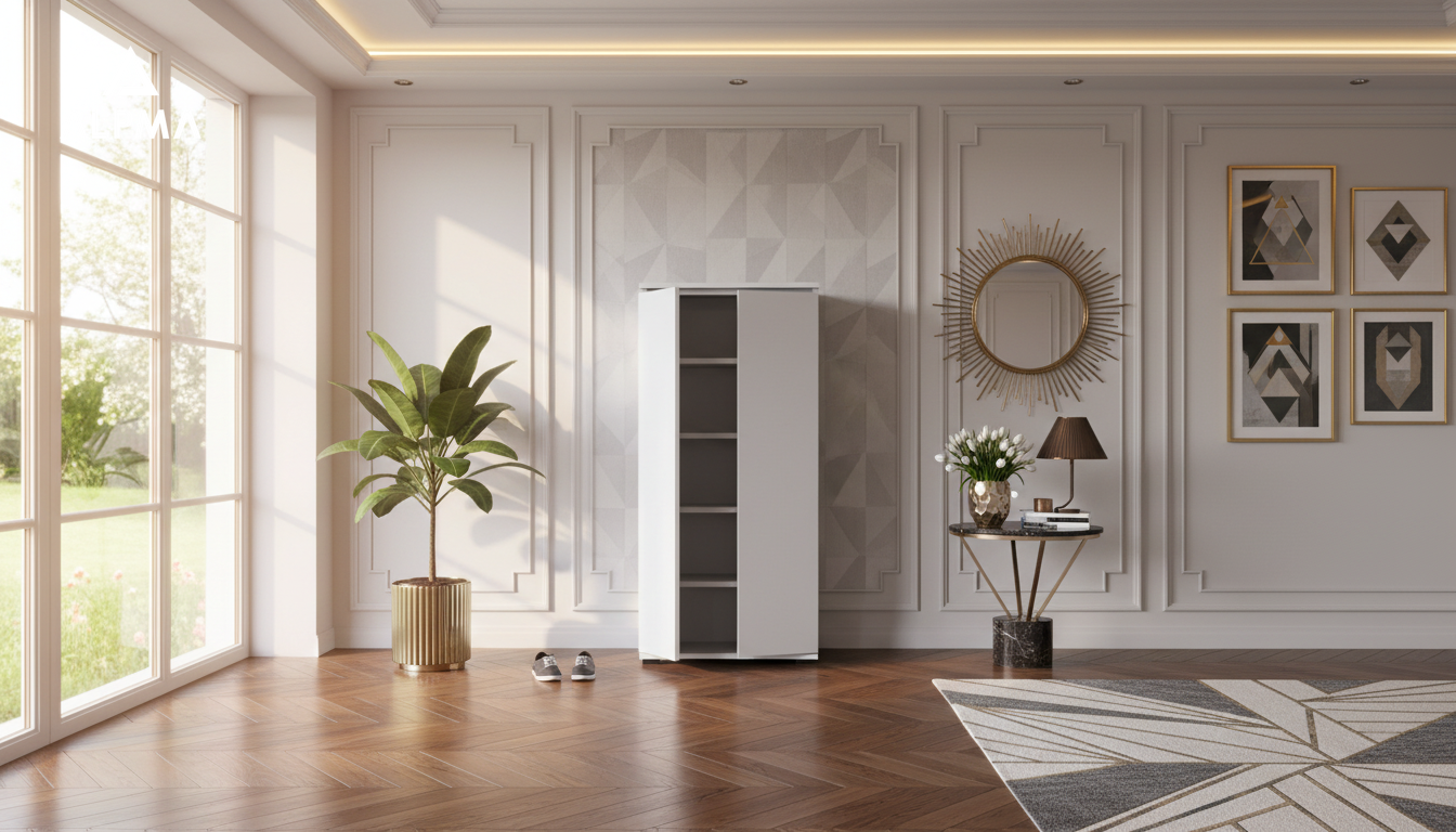 Komoda szafka BINI 70×18×175.6 cm sypialnia salon przedpokój D1N1 BIALY