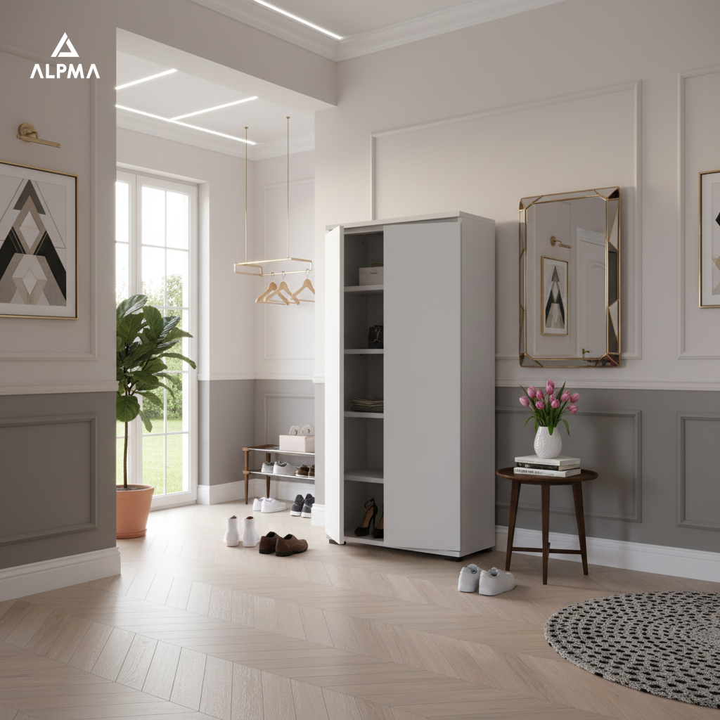 Komoda szafka BINI 60×36×175.6 cm sypialnia salon przedpokój D1N1 BIALY