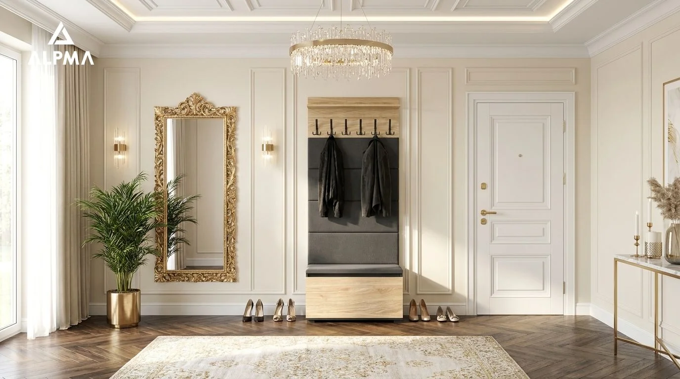 Garderoba C8 80x36cm VB80 WP80 4 Panele D1 N1 CZARNY DRZWI-OLEJOWANY