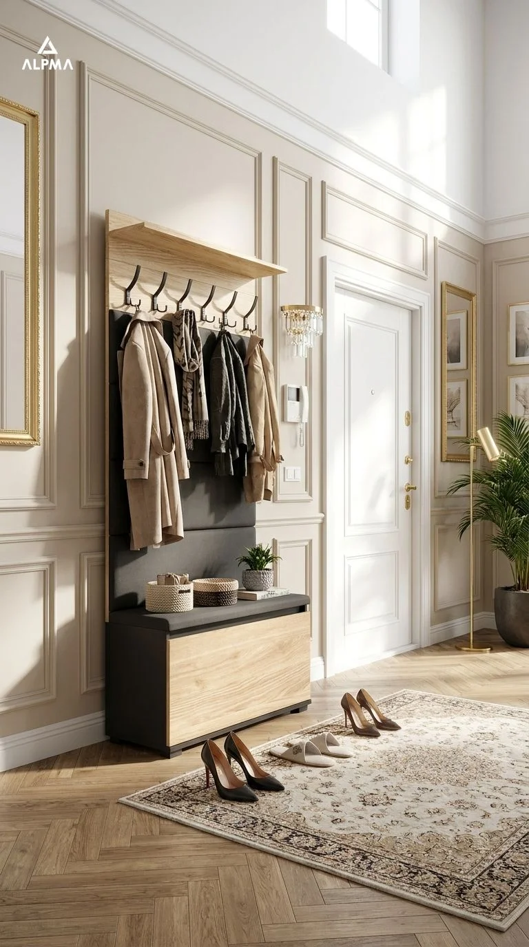 Garderoba C8 80x36cm VB80 WP80 4 Panele D1 N1 CZARNY DRZWI-OLEJOWANY