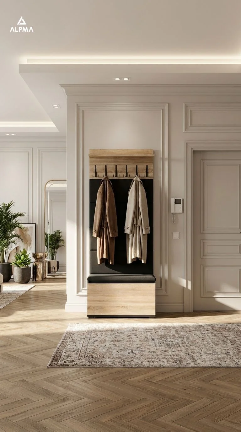 Garderoba C8 80x36cm VB80 WP80 4 Panele D1 N1 CZARNY DRZWI-SONOMA