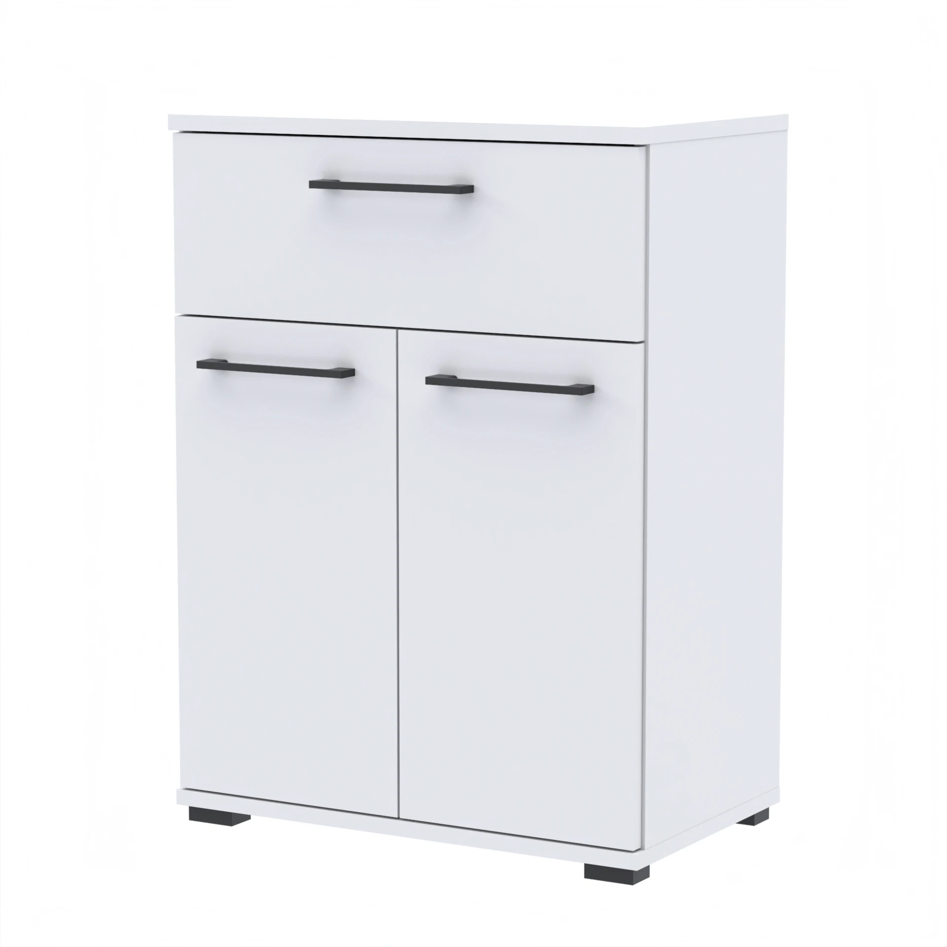 Szafka TRES na buty z szufladą  TRES-D2N1 60×30×81.6 cm 3 półki i szuflada D2N1 BIALY