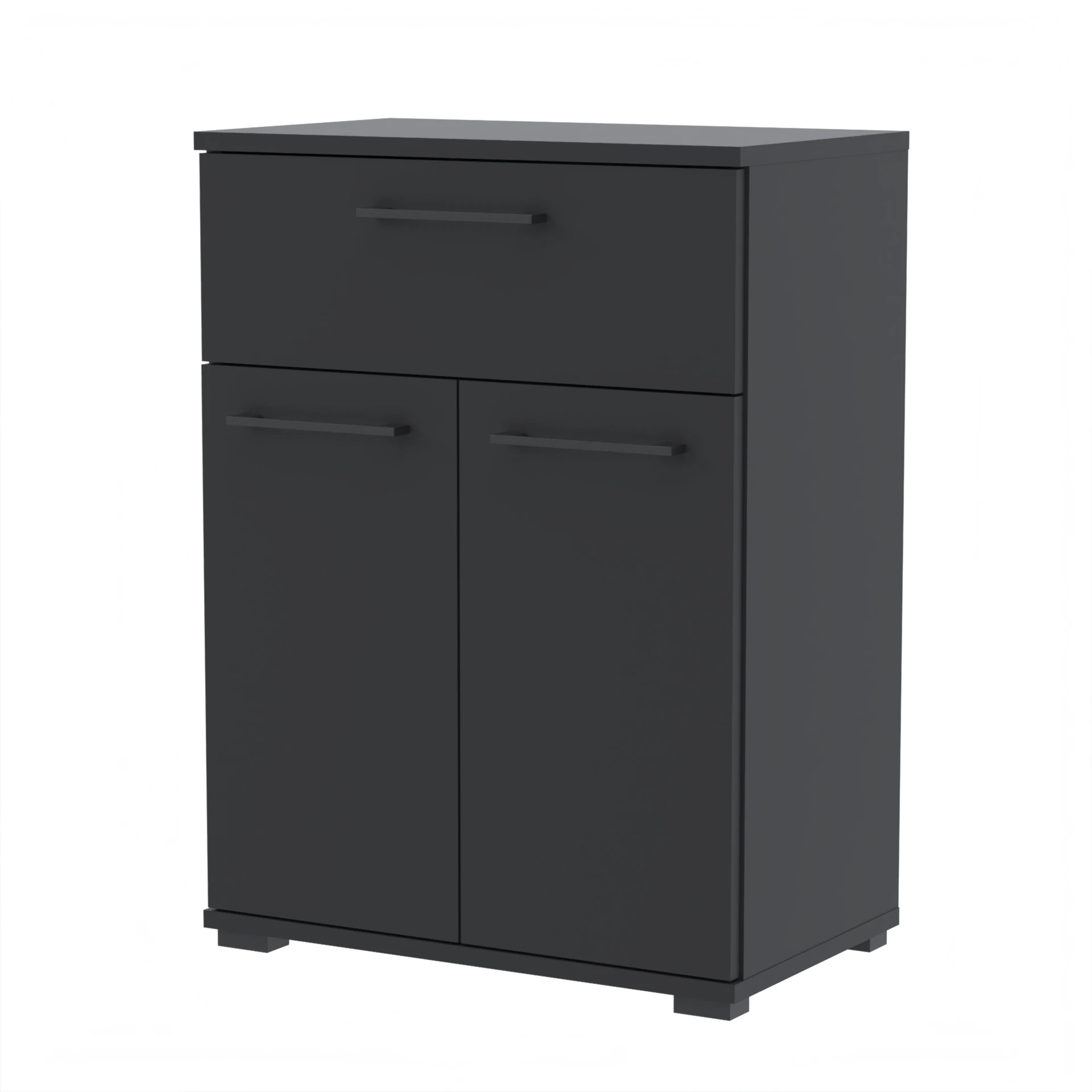 Szafka TRES na buty z szufladą  TRES-D2N1 60×30×81.6 cm 3 półki i szuflada D2N1 CZARNY