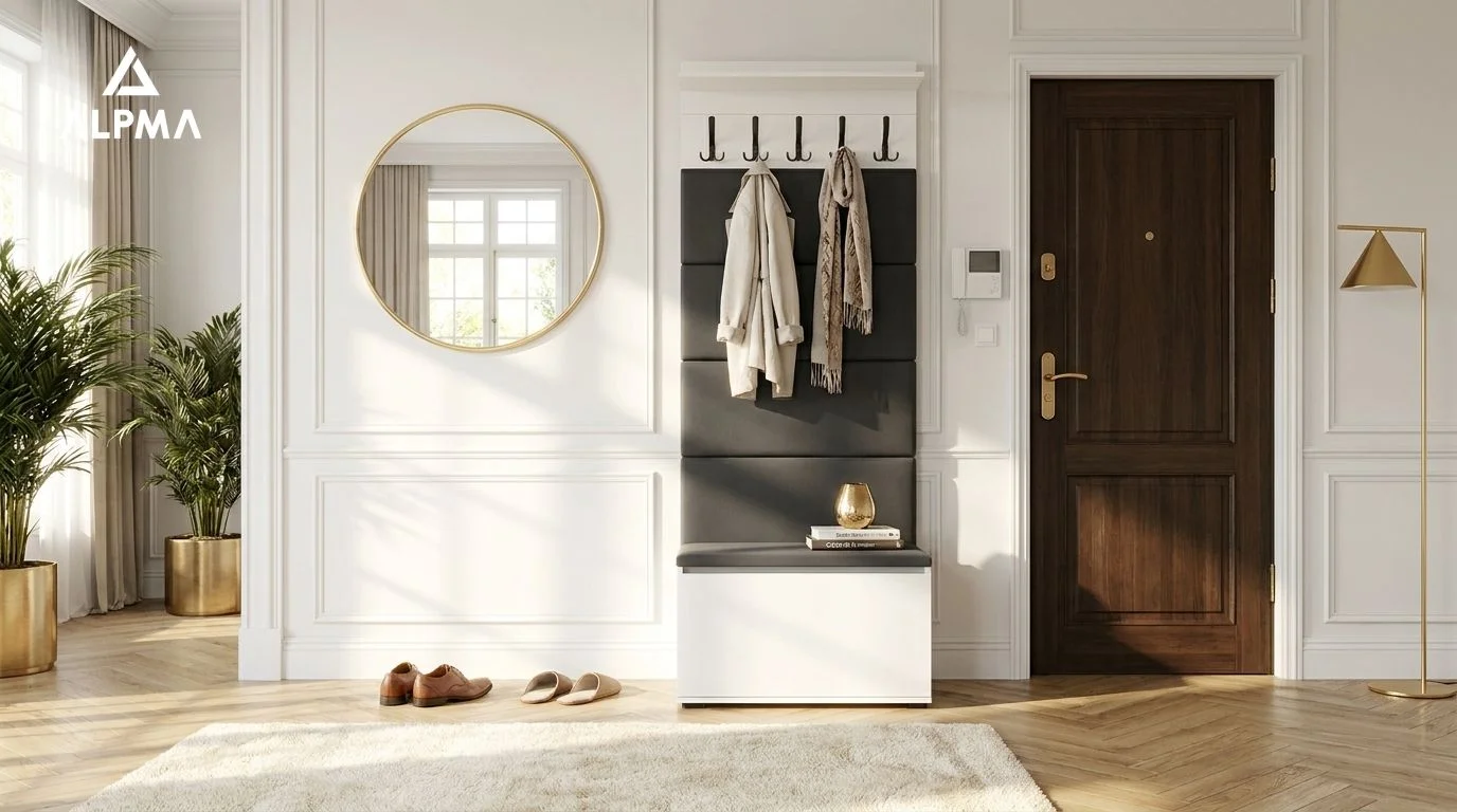 Garderoba F4 60x30cm VB60 WP60 4 Panele D1 N1 BIALY szafka na buty z siedziskiem