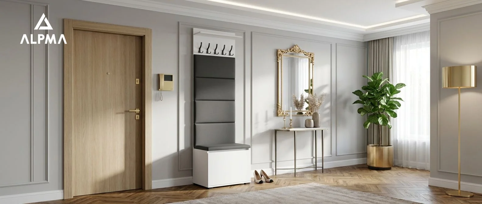 Garderoba F4 60x36cm VB60 WP60 4 Panele D1 N1 BIALY szafka na buty z siedziskiem