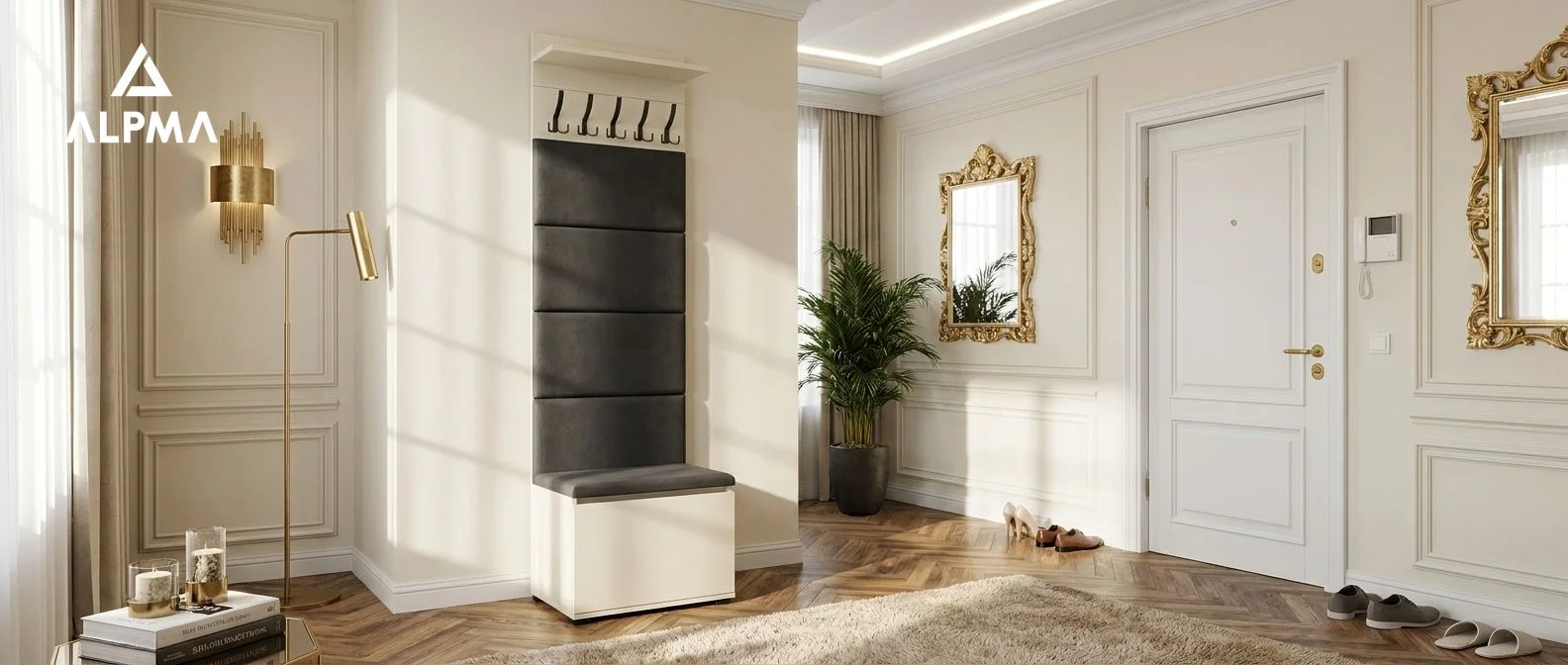 Garderoba F4 60x30cm VB60 WP60 4 Panele D1 N1 KASZMIR szafka na buty z siedziskiem