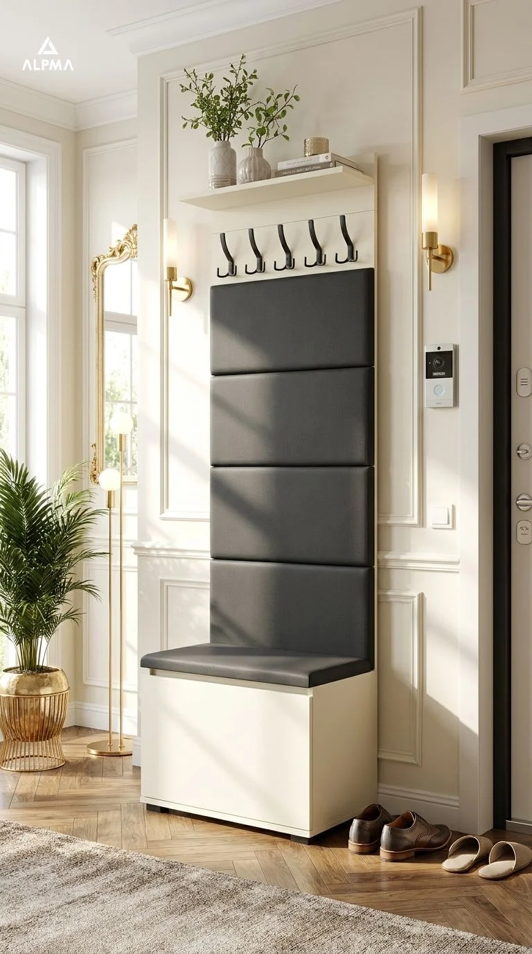 Garderoba F4 60x36cm VB60 WP60 4 Panele D1 N1 KASZMIR szafka na buty z siedziskiem