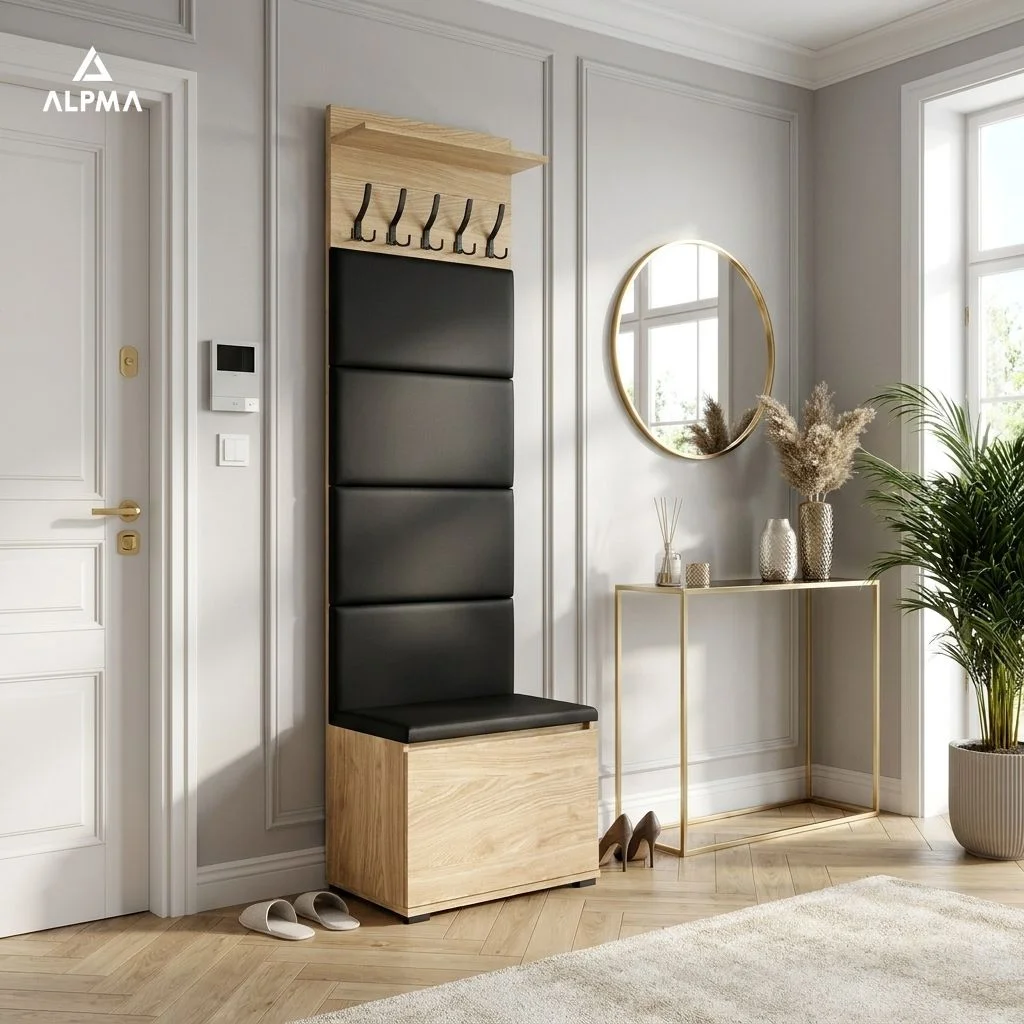 Garderoba F4 60x30cm VB60 WP60 4 Panele D1 N1 OLEJOWANY szafka na buty z siedziskiem
