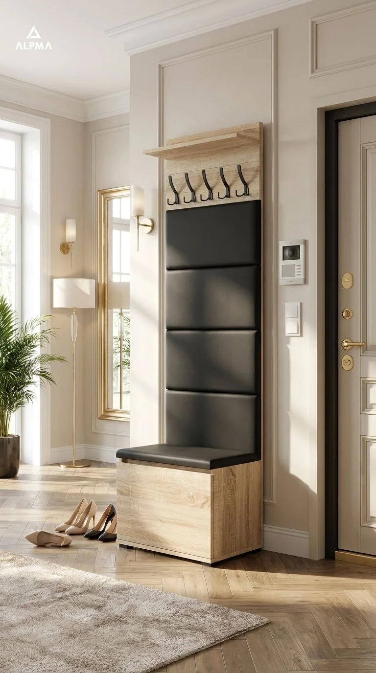 Garderoba F4 60x30cm VB60 WP60 4 Panele D1 N1 SONOMA szafka na buty z siedziskiem