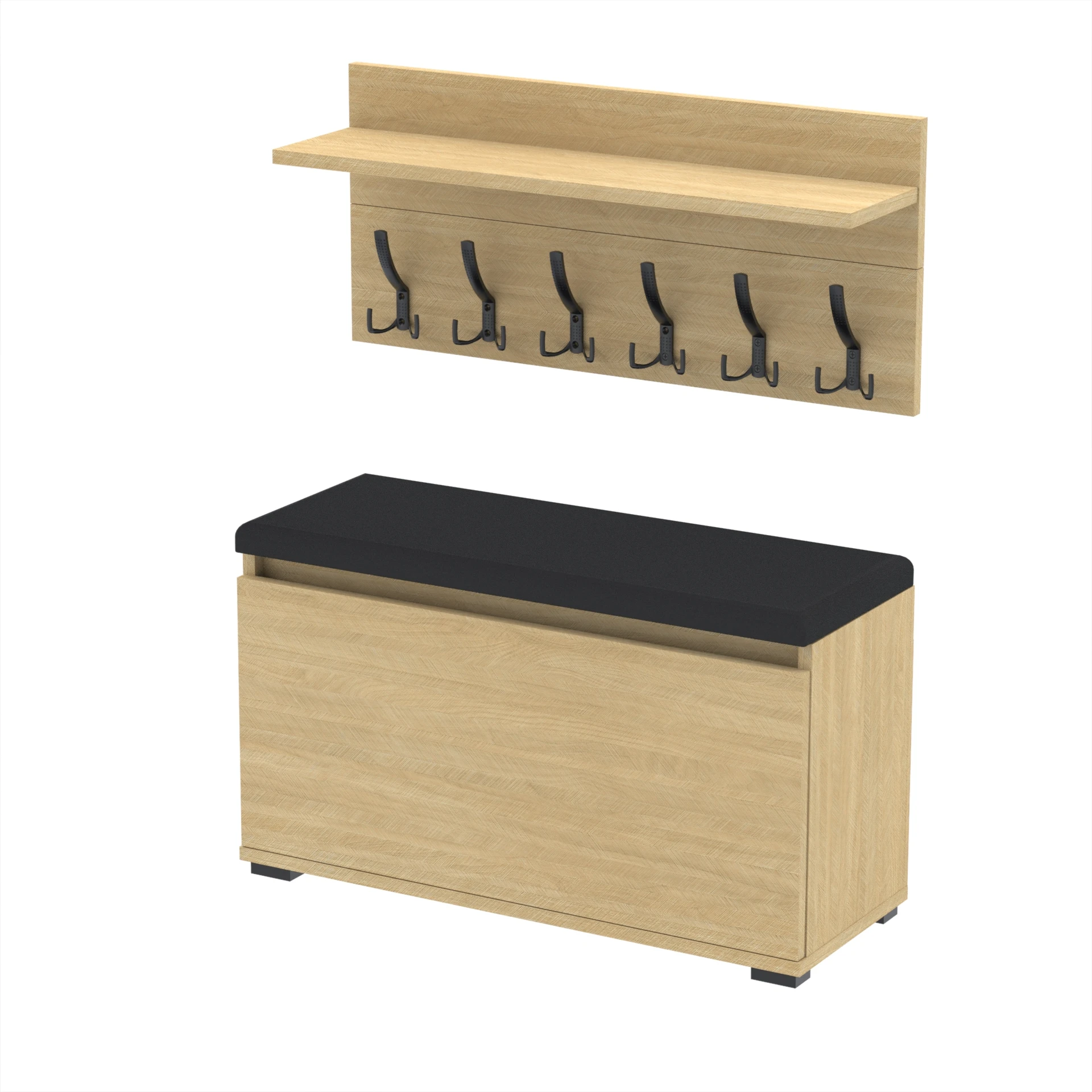 Zestaw siedzisko z wieszakiem C7 80x36cm VB80 WP80 D1 N1 SCANDI