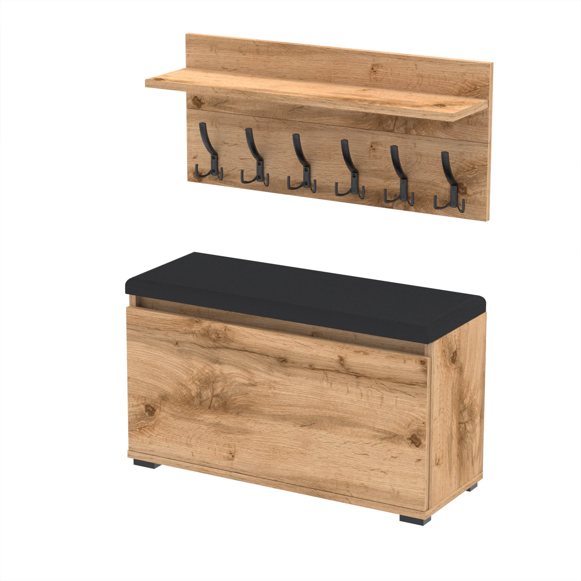 Zestaw siedzisko z wieszakiem C7 80x36cm VB80 WP80 D1 N1 WOTAN