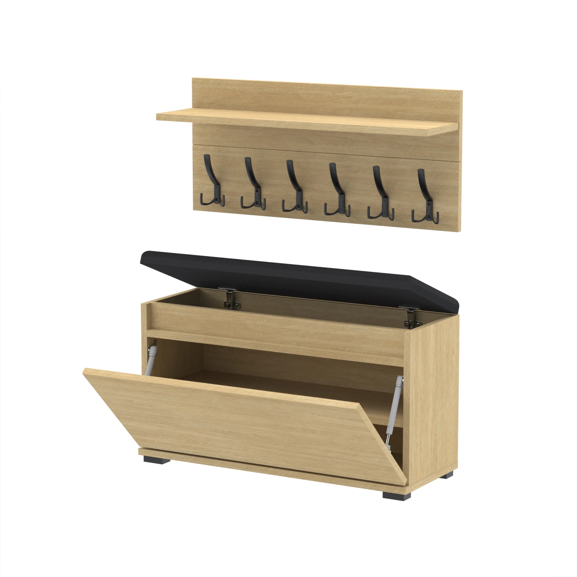 Zestaw siedzisko z wieszakiem C7 90x30cm VB90 WP90 D1 N1 SCANDI
