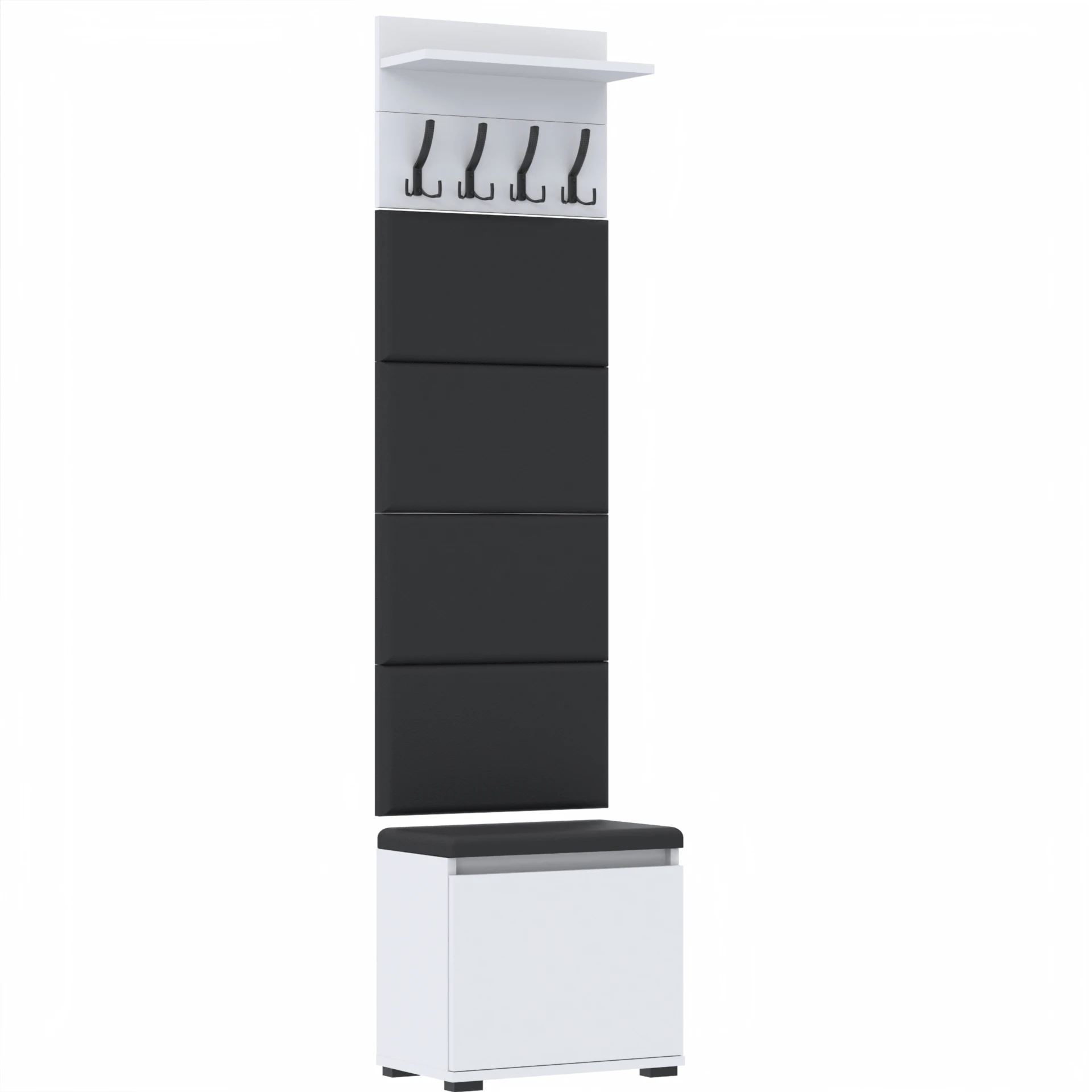 Garderoba B6 50x36cm VB50 WP50 4 Panele D1 N1 BIALY