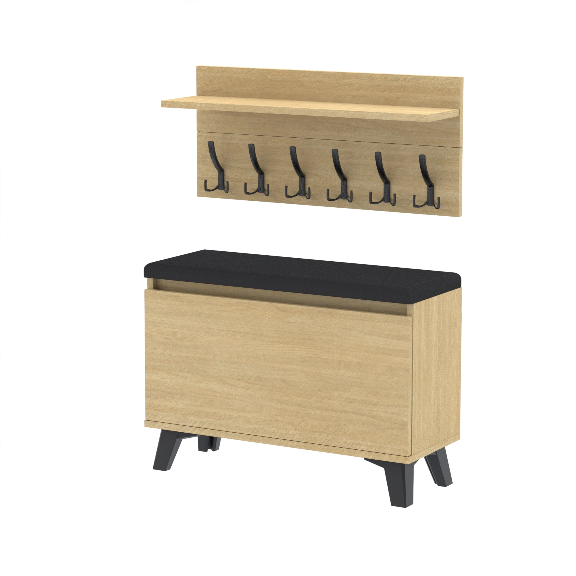 Zestaw siedzisko z wieszakiem C5 80x36cm VB80 WP80 D1 N2 SCANDI