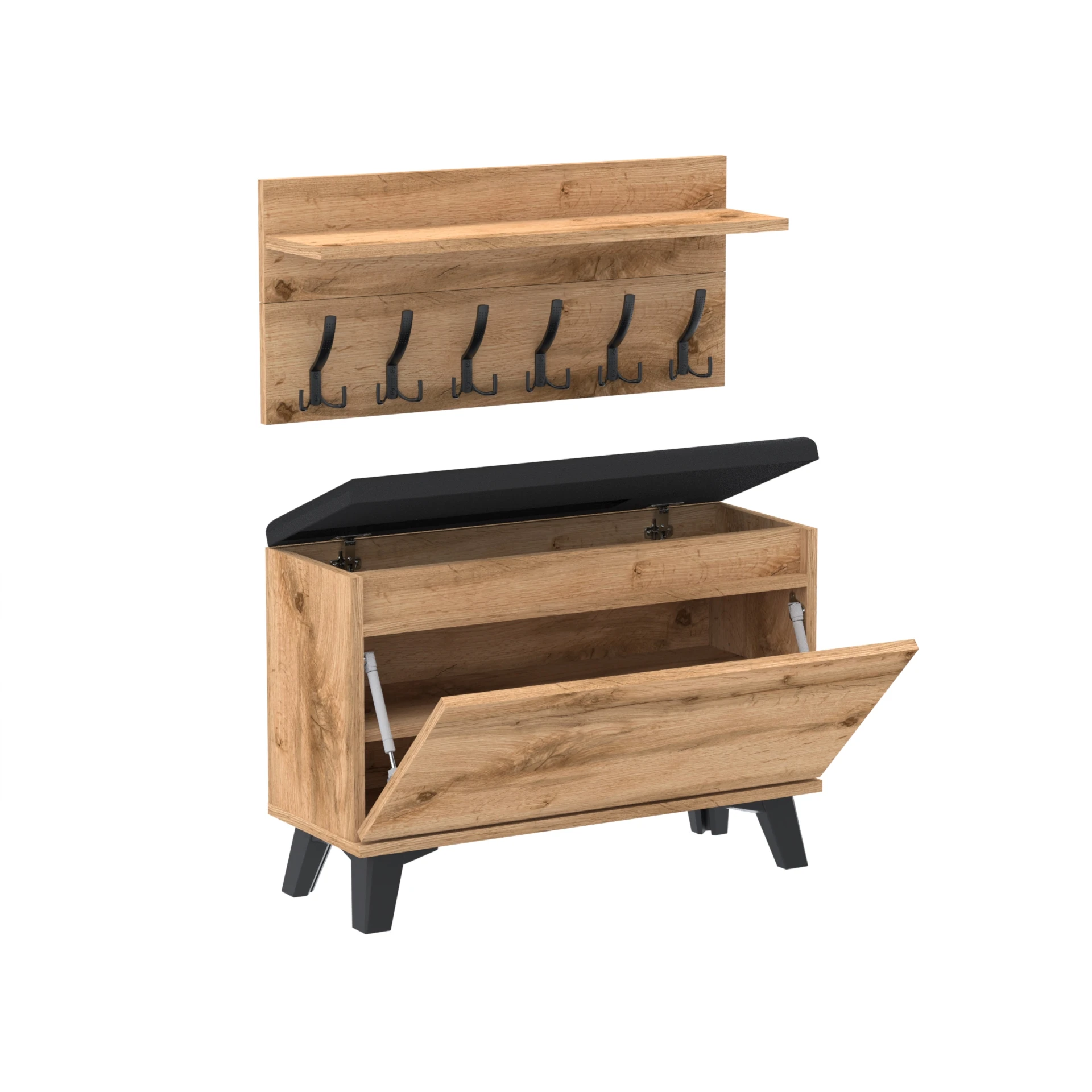 Zestaw siedzisko z wieszakiem C5 90x30cm VB90 WP90 D1 N2 WOTAN