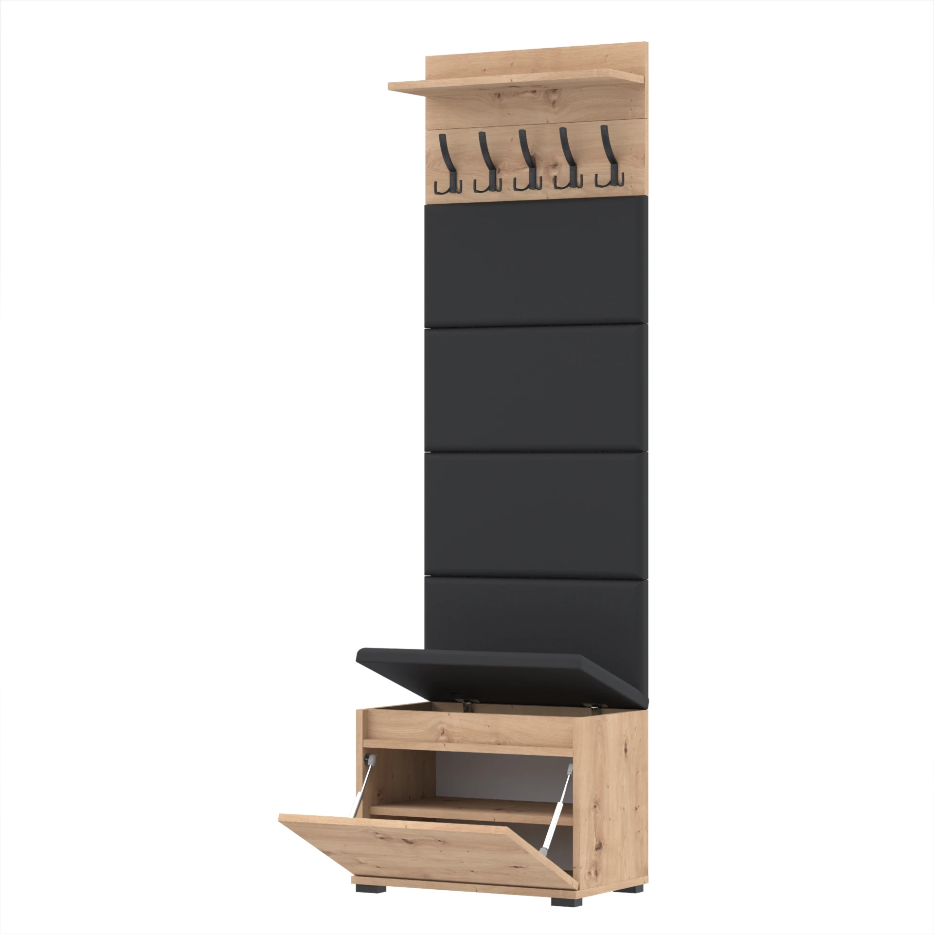 Garderoba F4 60x30cm VB60 WP60 4 Panele D1 N1 ARTISAN szafka na buty z siedziskiem