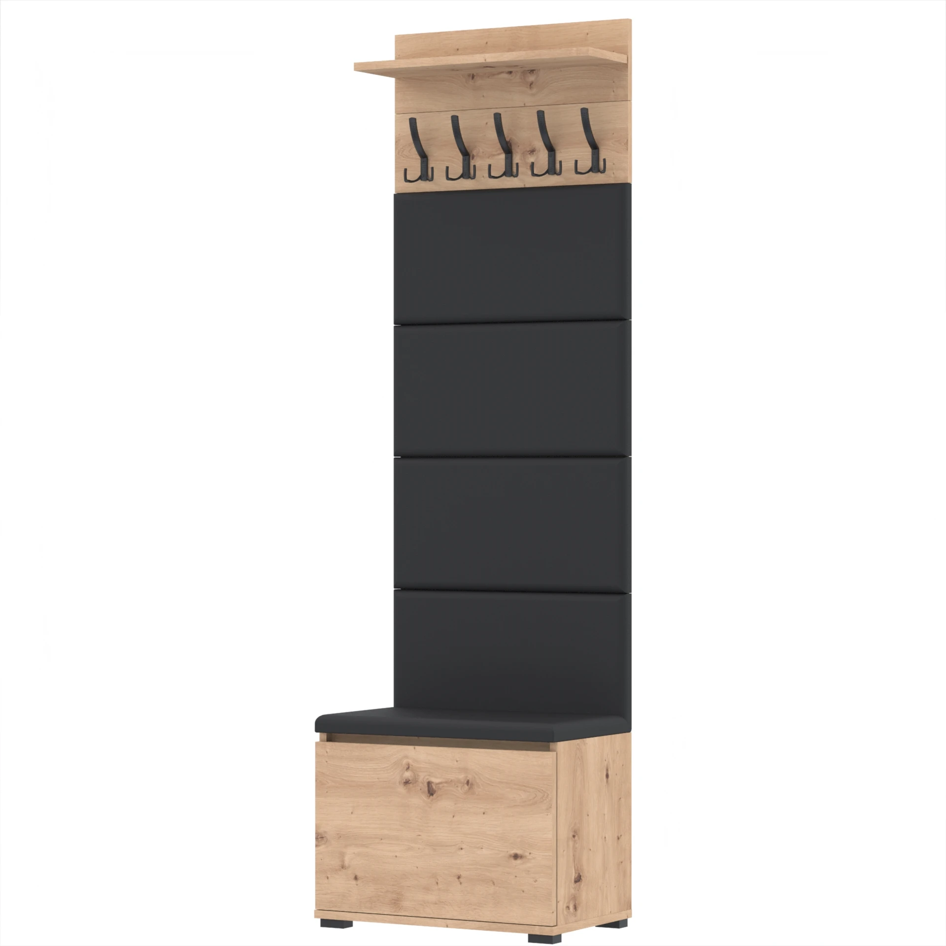 Garderoba F4 60x36cm VB60 WP60 4 Panele D1 N1 ARTISAN szafka na buty z siedziskiem