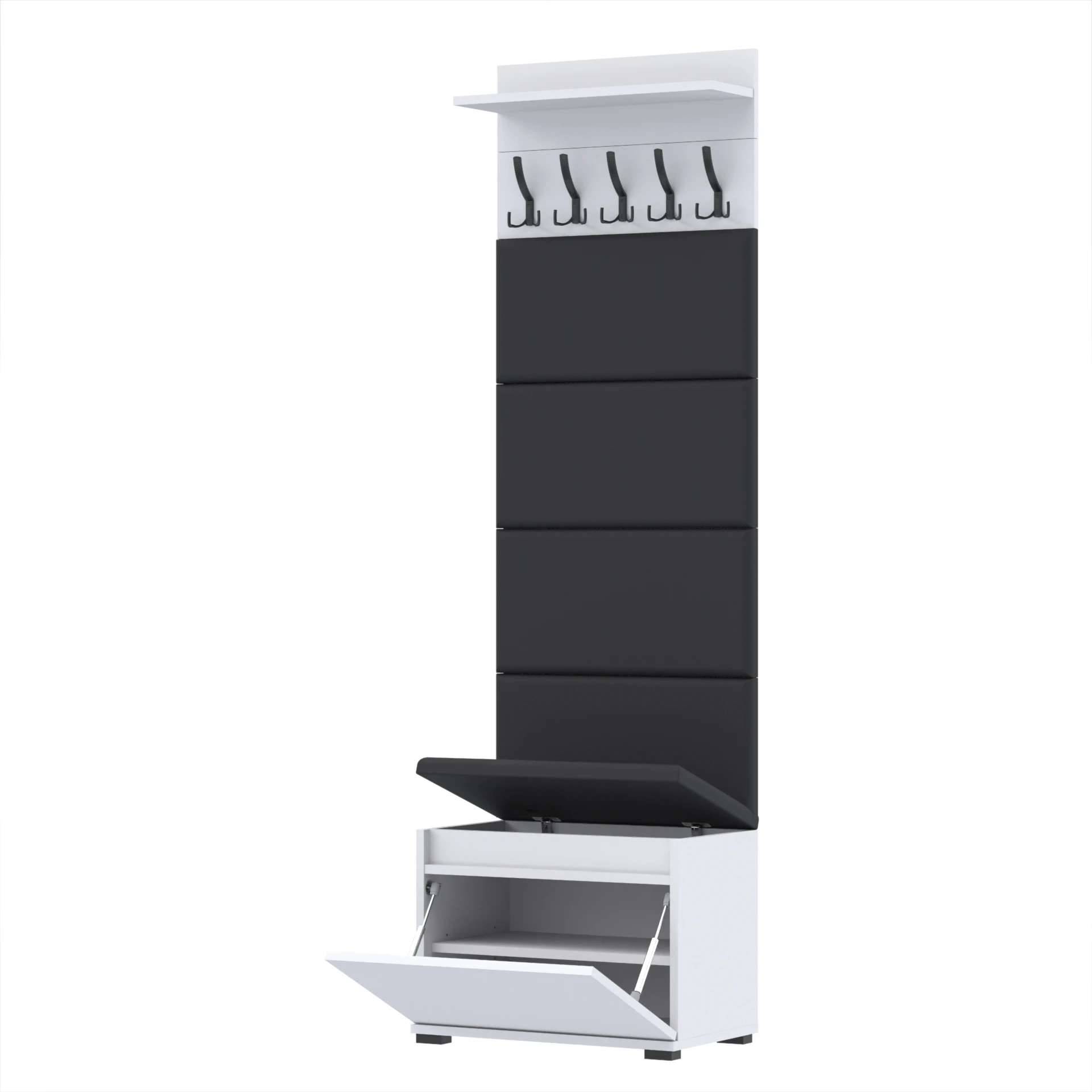 Garderoba F4 60x30cm VB60 WP60 4 Panele D1 N1 BIALY szafka na buty z siedziskiem