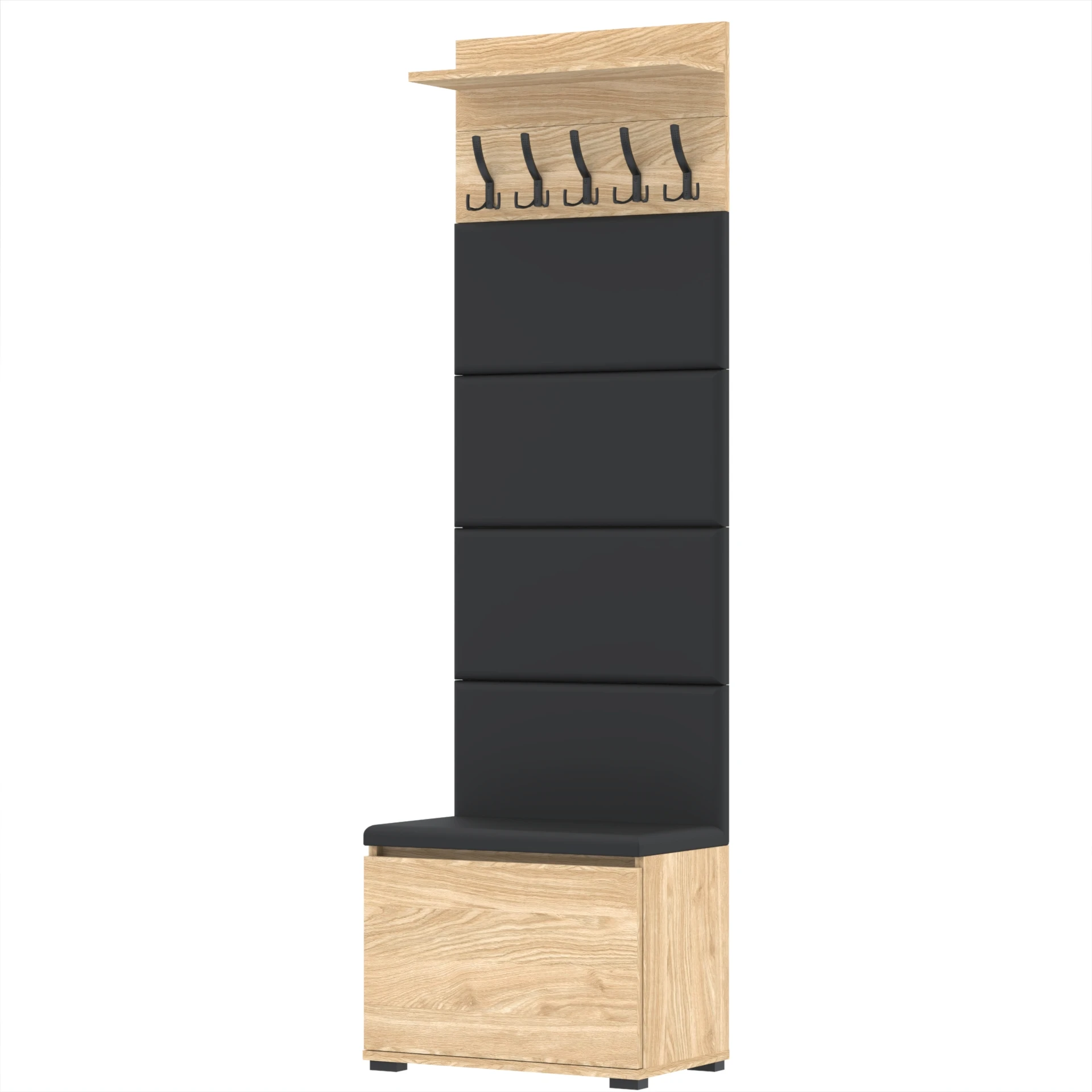 Garderoba F4 60x30cm VB60 WP60 4 Panele D1 N1 OLEJOWANY szafka na buty z siedziskiem