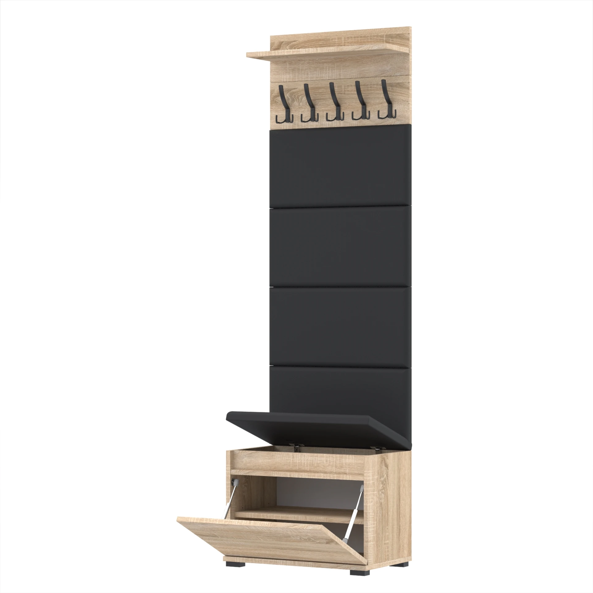 Garderoba F4 60x30cm VB60 WP60 4 Panele D1 N1 SONOMA szafka na buty z siedziskiem