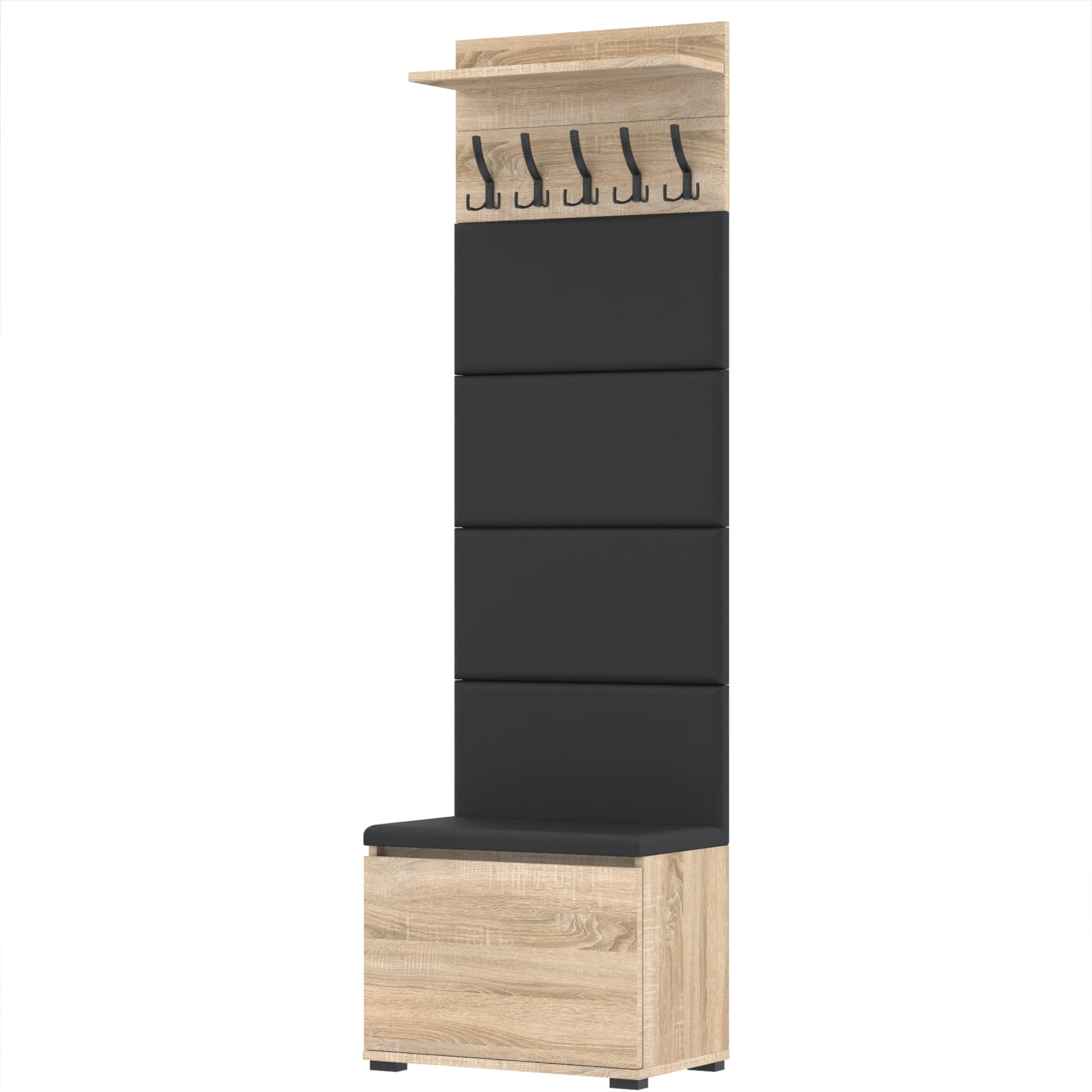Garderoba F4 60x30cm VB60 WP60 4 Panele D1 N1 SONOMA szafka na buty z siedziskiem