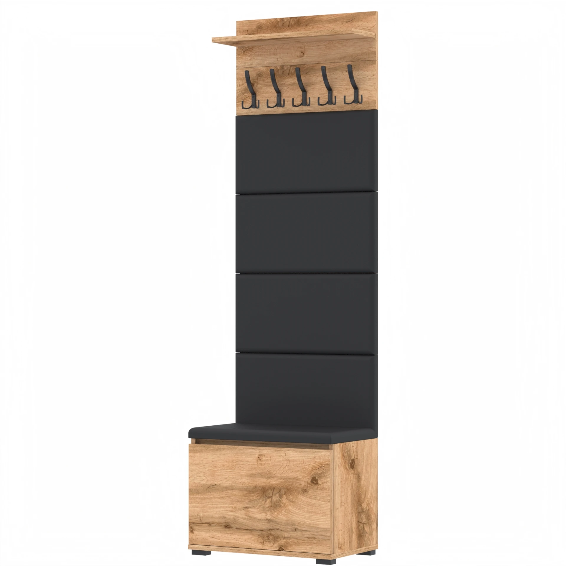 Garderoba F4 60x30cm VB60 WP60 4 Panele D1 N1 WOTAN szafka na buty z siedziskiem