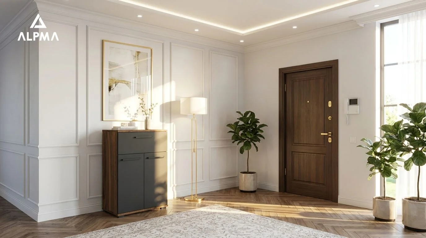 Szafka TRES na buty z szufladą  TRES-D2N1 50×30×81.6 cm 3 półki i szuflada ESTANA DRZWI-CZARNY FRONT-CZARNY