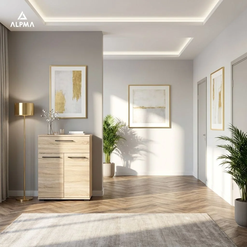 Szafka TRES na buty z szufladą  TRES-D2N1 60×30×81.6 cm 3 półki i szuflada D2N1 SONOMA